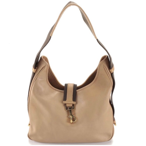 Gucci Bags Vintage Gucci Tan Leather Jackie 961 Hobo Shoulder Bag V